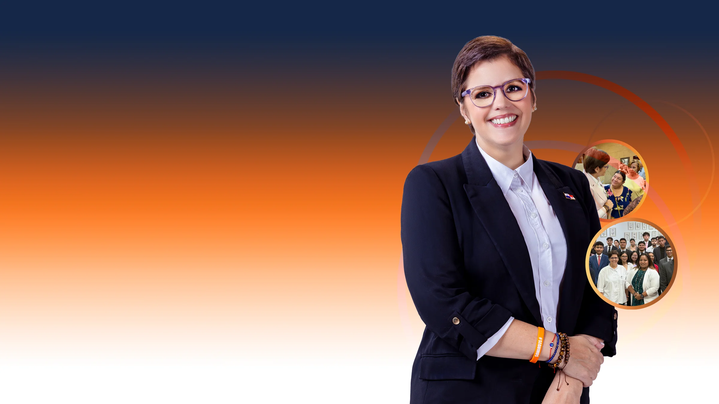 Grace Hernández junto a la comunidad